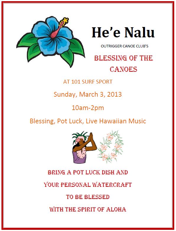 He'e Nalu Outrigger Canoe Blessing